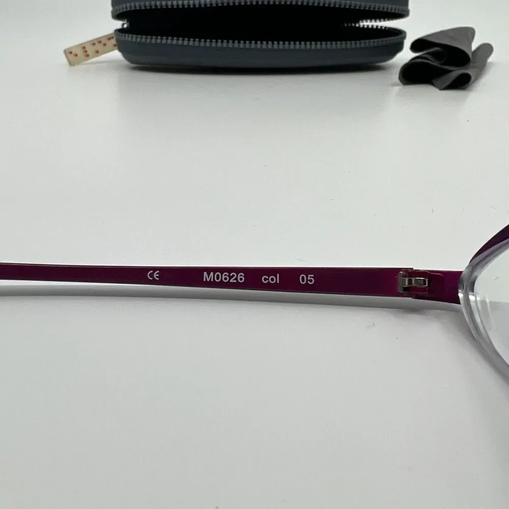 MIKLI M0626‎ Eyeglasses Half Rimless Frame Purple 52-17-134 H6410